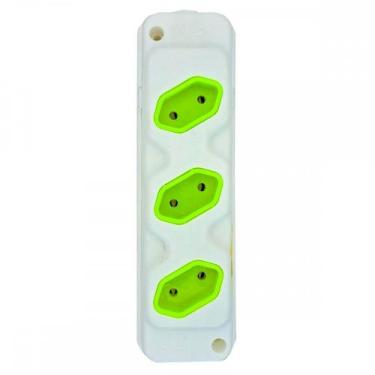 Imagem de Tomada Barra Eletro Salvador Tripla 2P. 20A. Tv-3 Branca, Branco
