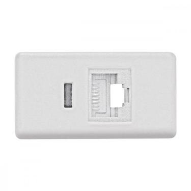 Imagem de Modulo Tramontina Tomada Fn Rj11 Branco 051, Branco