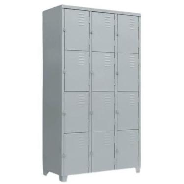 Imagem de Armário Roupeiro De Aço Vestiário Academia 12 Portas Locker - Sagrado 