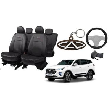 Imagem de Kit capa couro Tiggo 7 Pro + chaveiro volante brisa - iron tech