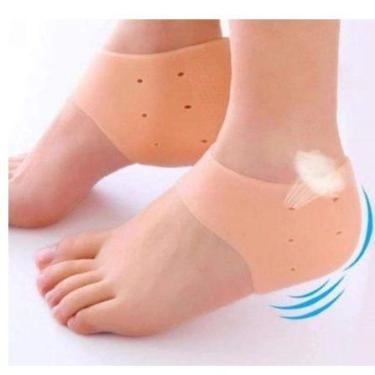 Imagem de Kit 2 Par De Protetor Calcanhar Meia Palmilha Silicone Gel Macio Confo