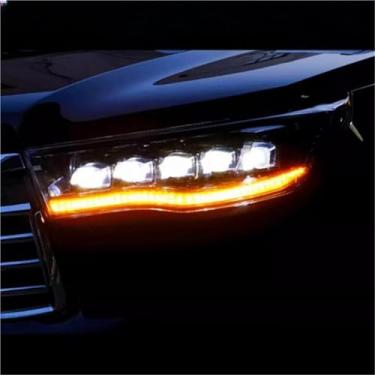 Imagem de Estilo de carro compatível com Toyota Highlander 2015-2017 Farol LED DRL Hid Head Lamp Angel Eye Bi Xenon Acessórios