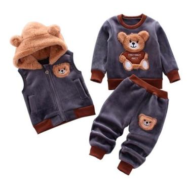 Imagem de Conjunto Trijunto Infantil Menino Inverno Colete+camis+calça - anjo da