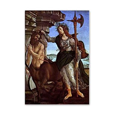 Imagem de Pinturas famosas Sandro Botticelli Art Poster and Prints-Reprodutions Print on Canvas - Religião Canvas Wall Art Pictures para decoração de sala de estar (Minerva e o Centauro) 90x135 cm (88.9x134.6