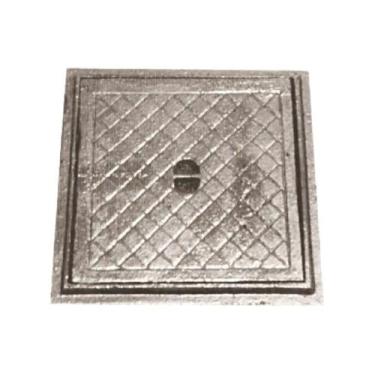 Imagem de Tampa Tampão de Chão Simples Ferro Fundido Inspeção 30x30cm - UNICLÁUD