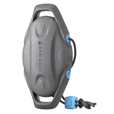 Imagem de Dreizack Pacote com 1 para-lama de barco, para-choque de barco para ancoragem com cordas, pára-choque de barco pontão marinho com nervuras infláveis para docas, cinza escuro