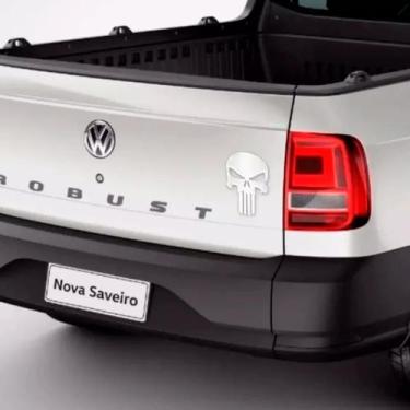 Imagem de Par Adesivo Resinado Caveira Justiceiro Grande Resitank