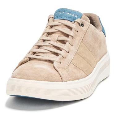 Imagem de Cole Haan Grand Crosscourt Premier Tênis masculino, Camurça bege bétula/azul-petróleo indiano/marfim, 8 Wide