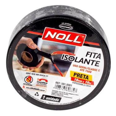 Imagem de Fita Isolante Preta 18mm x 10Mts (591,0001) - Noll - 000164