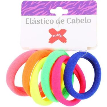Imagem de Acessório para Cabelo Elástico Colorido 3CM Blister com 6 Pacote com 1