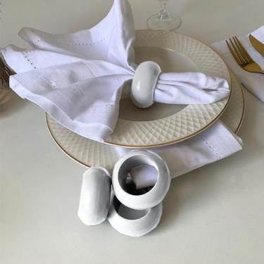 Imagem de kit 8 Anel Porta Guardanapo Argola Mesa Posta 6cm Lisa Br - IDEALIZA, 