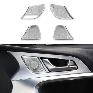 Imagem de Cnaurda Capa de alto-falante para porta de carro com acabamento de buzina interna compatível com acessórios Genesis G70