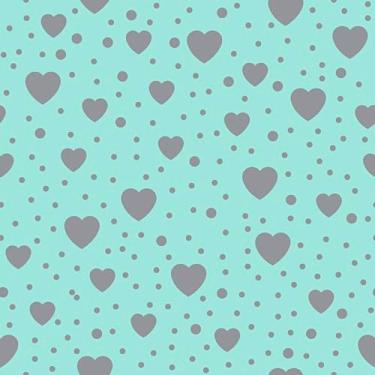 Imagem de Papel De Parede Adesivo Corações Cinza Coração 12m