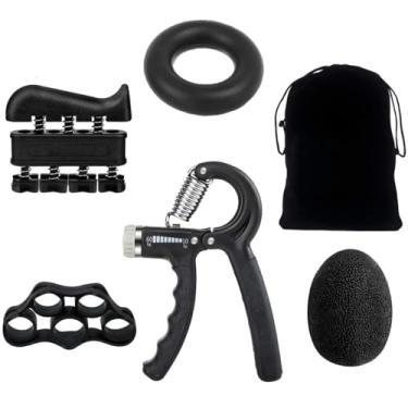 Imagem de Kit Hand Grip Mola Flexor Punho Pulso Aparelho Fortalecedor Fortalecimento de Mãos Dedos Punhos Antebraços Exercício Fisioterapia Musculação 5 peças kithand ITWO