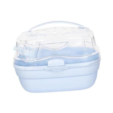 Imagem de Bothyi Hamsters Travel Transporte CAGA CASE CASA 20X16X15CM para PEQUENO de VEIDADE MULTIFUNCIONAL de PEQUENA PETRIM, Azul