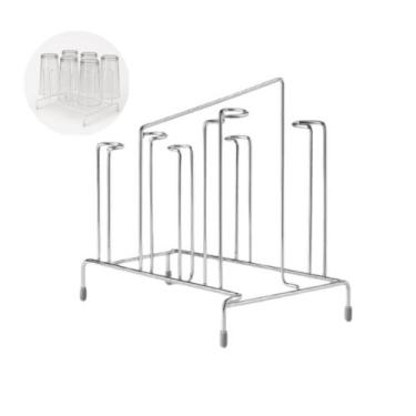 Imagem de Porta Copos Escorredor  6 Copos Mesa Organizador Bancada Pia Aramado -