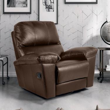 Imagem de Poltrona do Papai Reclinável em Couro Relax Marrom