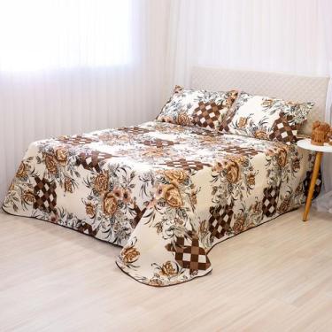 Imagem de Cobre Leito Casal Terra Decor Martina Piquet Favo 2.4m, Elegância Camp