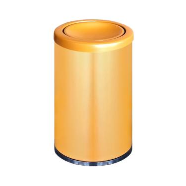 Imagem de Lixeira Inox Dourada 9,1 Litros Fosca Tampa Basculante Banheiro Cozinha - 30091/B cp