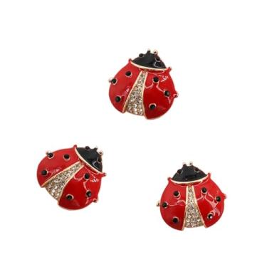 Imagem de ORIESSE Decalques de joaninha decoração de carro 3 peças Red Lady Bug 3D metal emblema adesivos femininos engraçados presente para amantes de insetos
