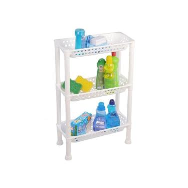 Imagem de Estante Plástica Multiuso Com 3 Prateleiras Utti Ordene