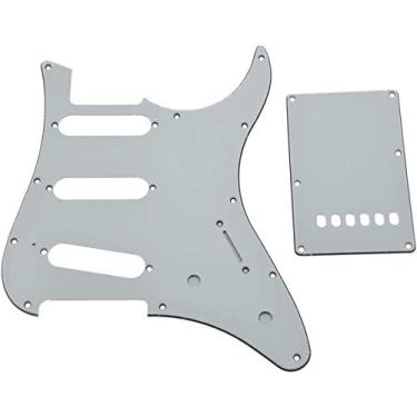 Imagem de Dopro Placa traseira para guitarra SSS Pickguard e Tremolo Trem serve para guitarra Yamaha PACIFICA branca, 3 camadas