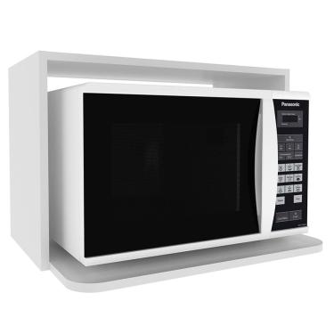 Imagem de Armario Aereo Nicho Microondas 60 cm MDF CZ3319 Branco Tecno Mobili