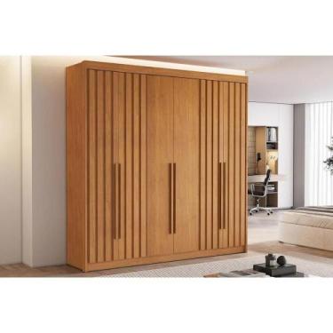 Imagem de Guarda Roupa 6 Portas (4 Ripadas) e 6 Gavetas Portugal Cinamomo - Conq