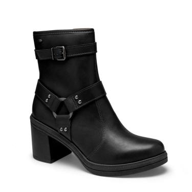 Imagem de bota feminina Dakota com zíper preta salto alto