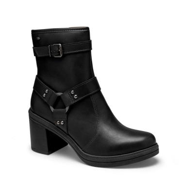 Imagem de bota feminina Dakota com zíper preta salto alto