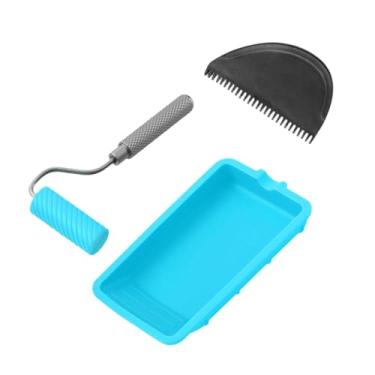 Imagem de FLCPJGV Roller de tinta material de pintura profissional com bandeja para pintar a canto da porta de móveis, 3 Pedaços