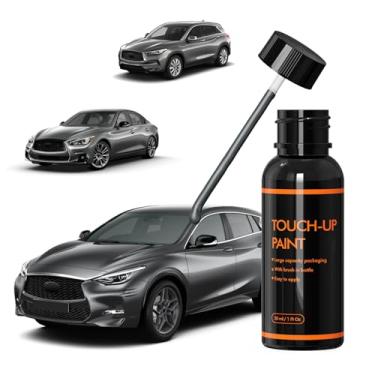 Imagem de XTryfun KAD Gun Metallic/Grafite Shadow Touch Up Paint for Infiniti, kit de reparo de arranhões de pintura de carro DIY, pintura automotiva, reparo rápido e fácil de arranhar para Q30/Q40/Q50/Q60/Q70