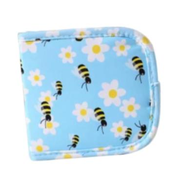 Imagem de Esquirla Acessórios para costura Bolsa de viagem Saco de viagem vazio Organizador multifuncional Caixa de crochê para ferramentas de costura, iniciantes de, Abelha Azul