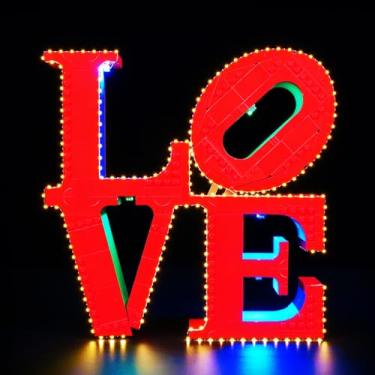 Imagem de BRIKSMAX Kit de luzes 2.0 para Lego Art Love - Iluminação LED inovadora compatível com conjuntos de montar Lego 31214, presente de decoração de casa para o Dia dos Namorados (Conjunto Lego não