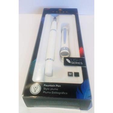 Imagem de Cross Caneta-tinteiro Bailey de resina branca polida – Ponta média