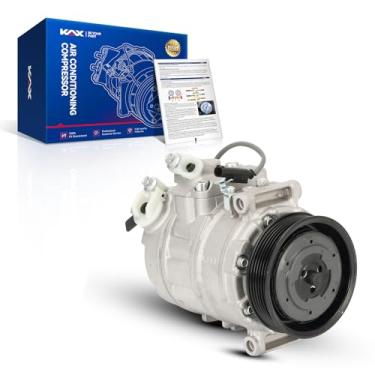Imagem de KAX Compressor de ar condicionado AC 158357 com embreagem, compatível com BMW 128i 130i 320i 325Ci 325i 325xi 328i xDrive 328xi 330Ci 330i 525i 530i M3, substituição # 64509180550, 6450999180550