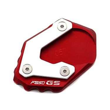 Imagem de Acc-Creativity Suporte de pé de motocicleta com ampliador lateral para placa de extensão compatível com BMW F750GS F850GS 2017-2019 (vermelho F850GS)