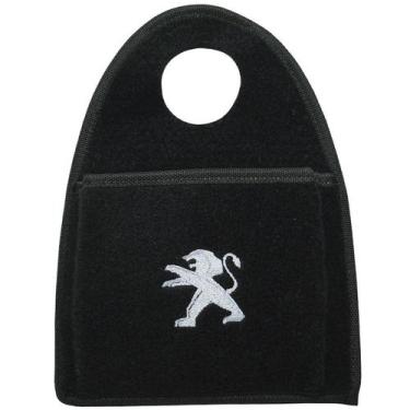 Imagem de Lixeira Lixinho Automotiva Carro Carpete Logo Bordado para Câmbio Pret