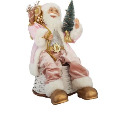 Imagem de Papai Noel Sentado Rosa 65cm