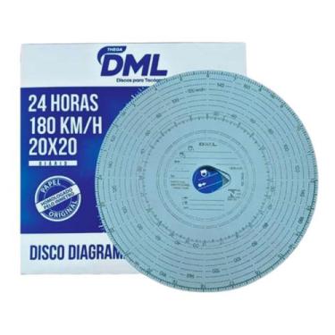 Imagem de DISCO TACOGRAFO DIARIO (24hrs) 180KM Cx 100 UNIDADES - THEGA DML