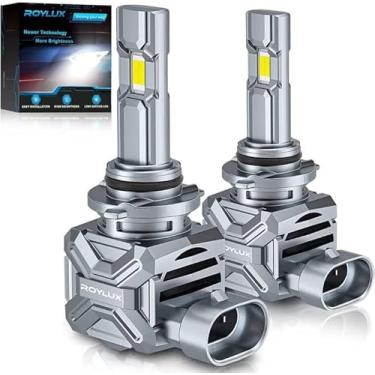 Imagem de ROYLUX Lâmpada De Farol Neblina 9006 Hb4, 24000 Lm, 600% Alto Brilho, 6000 K, Branco Frio Para Esportes Motorizados, Quadriciclo, Utv, Pacote Com 2