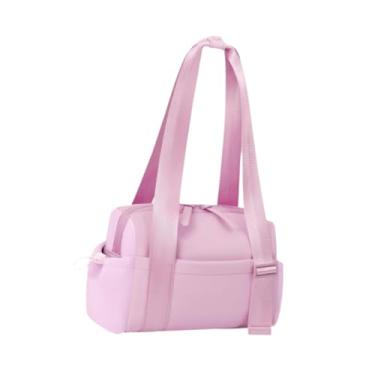 Imagem de Vaveren Bolsa de ginástica com alça ajustável, bolsa de ombro para ioga, natação, namoro, treino, compras, Rosa