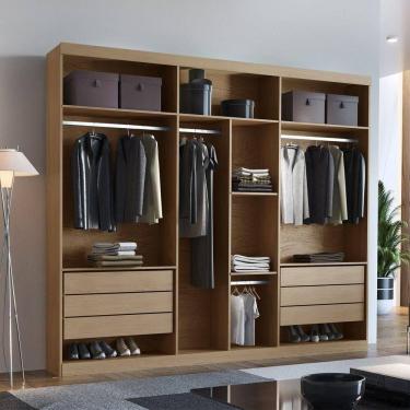 Imagem de Closet Casal Maya 6 Gavetas 7 Prateleiras Mdf Rufato Imbuia