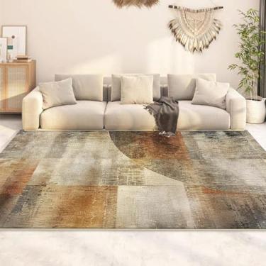 Imagem de Tapete abstrato fácil de limpar para sala de estar, sofá, área de estar, carpete grande, quarto, vestiário, tapete lavável (5,9 x 8,2 pés (180 x 250 cm) / CX037-Flannel-2)