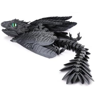 Imagem de Guwewu Feathered Wyvern Dragon, 3D Printed Dragon, Articulated Dragon, Fidget Dragon, 3D Printed Toys, Desktop Pet (Shadowsoar)