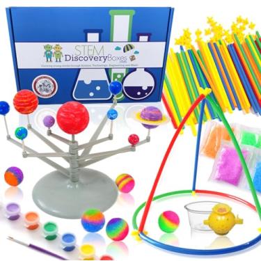 Imagem de STEM Discovery Box Intro 3 Kit de Projetos – Espaço, Ciência, Tecnologia, Engenharia, Matemática e Educacional – Conjuntos de Atividades de Aprendizagem – Crianças de 7 a 12 anos, meninos e meninas