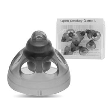 Imagem de Phonak Open Smokey Domes 4.0 – (1 pacote/10-Domes) – Compatível com Marvel, Paradise & Lumity RIC Aparelhos Auditivos (Grande)
