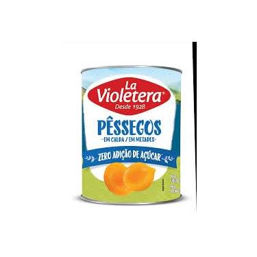 Imagem de La Violetera Pêssego em Calda Zero Açúcar, 485g, Lata