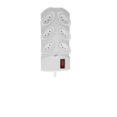Imagem de Filtro De Linha 6 Tomadas Ruler6 Sem Usb Cinza Bivolt Daneva
