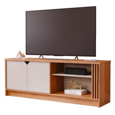 Imagem de Rack Bancada para TV 100% MDF Volpi Permóbili Cinamomo/Off White - Per